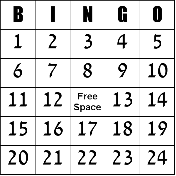 Numbers 1 100 Bingo Cards