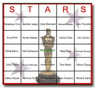 famous movie stars bingo