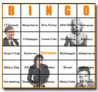 famous people bingo
