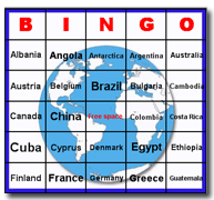 countries bingo