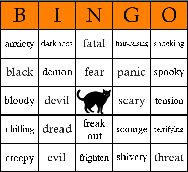 Halloween Bingo Card Preview